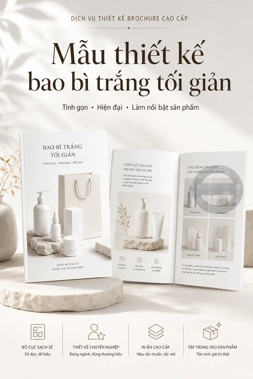 Mẫu thiet ke bao bì trang toi gian