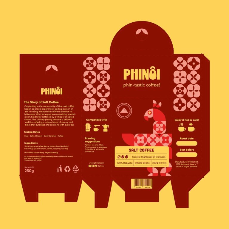 Bản trải hộp gia vị Phinói màu đỏ vàng
