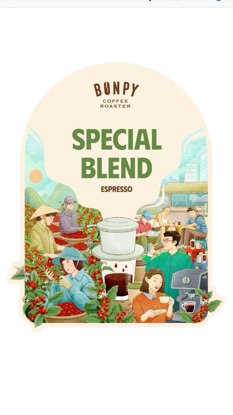 Bao bì túi cà phê Brand Special Blend dạng đứng