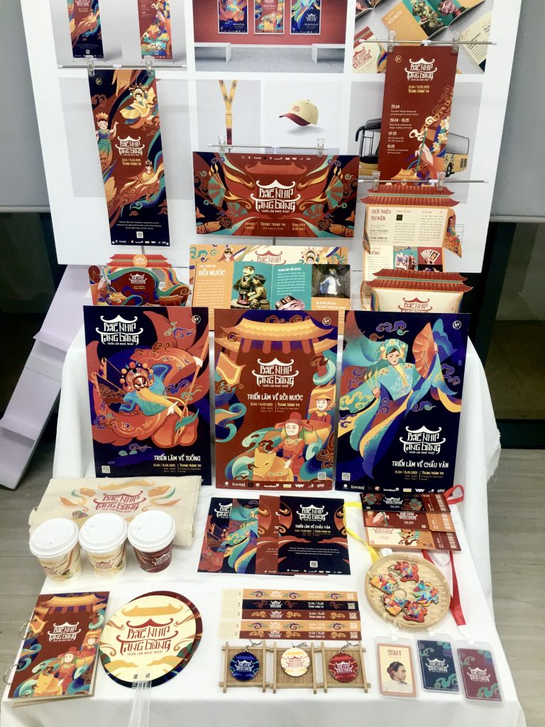 Bộ bao bì các sản phẩm đặc sản trưng bày tại gian hàng