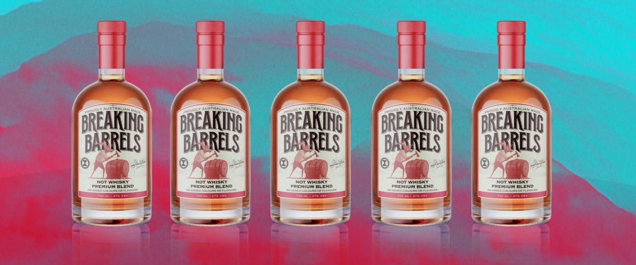 Bộ nhãn chai rượu Bourbon Breakin Barrels