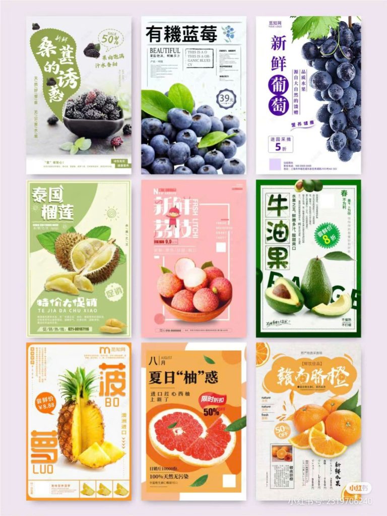 Bộ tem nhãn trái cây sấy nhiều màu tươi sáng