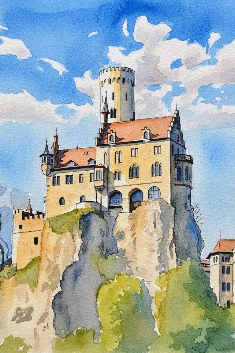 Lâu đài trên vách núi cao