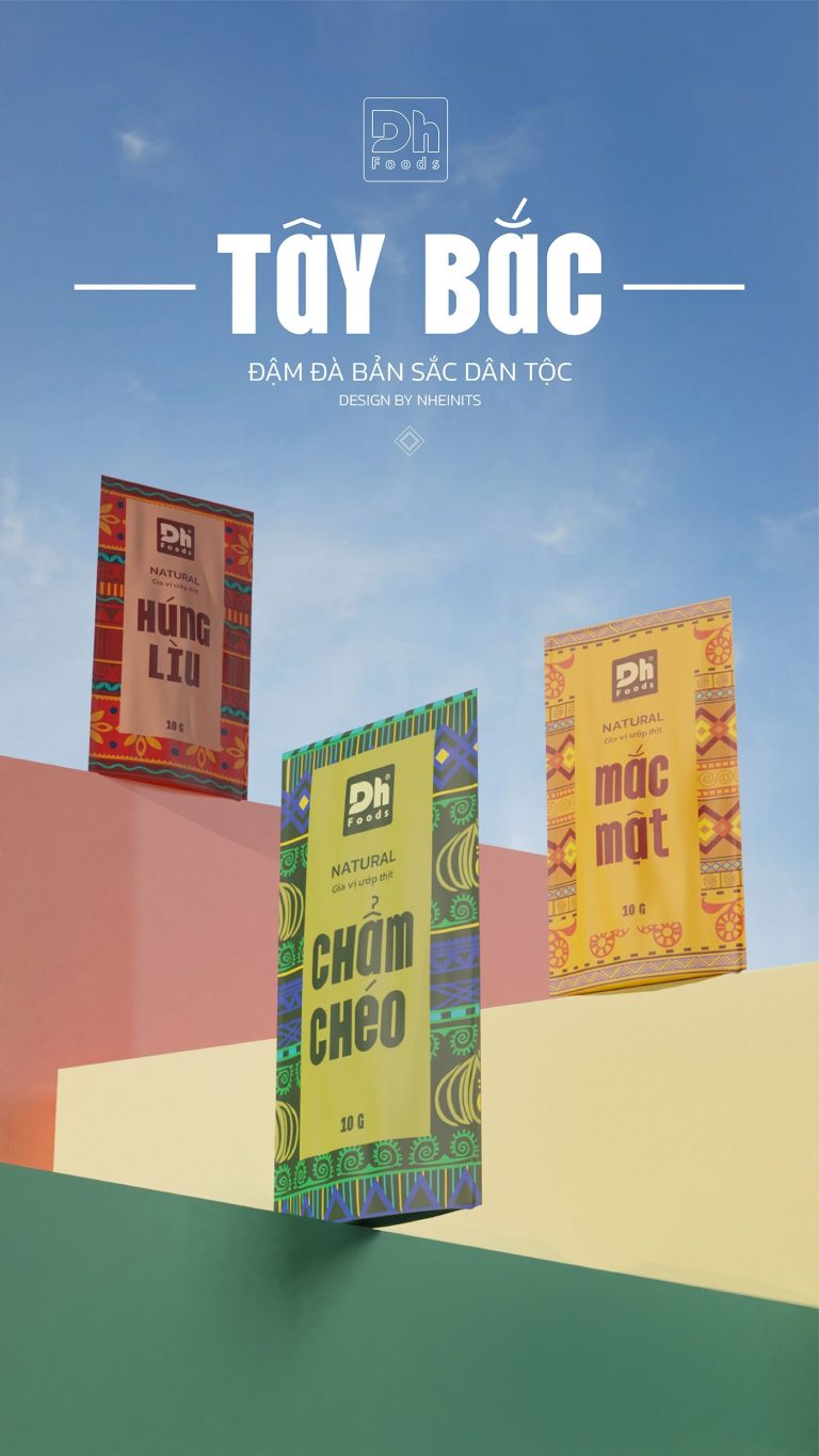 Mẫu thiết kế hộp quà đặc sản Tây Bắc nhiều màu sắc